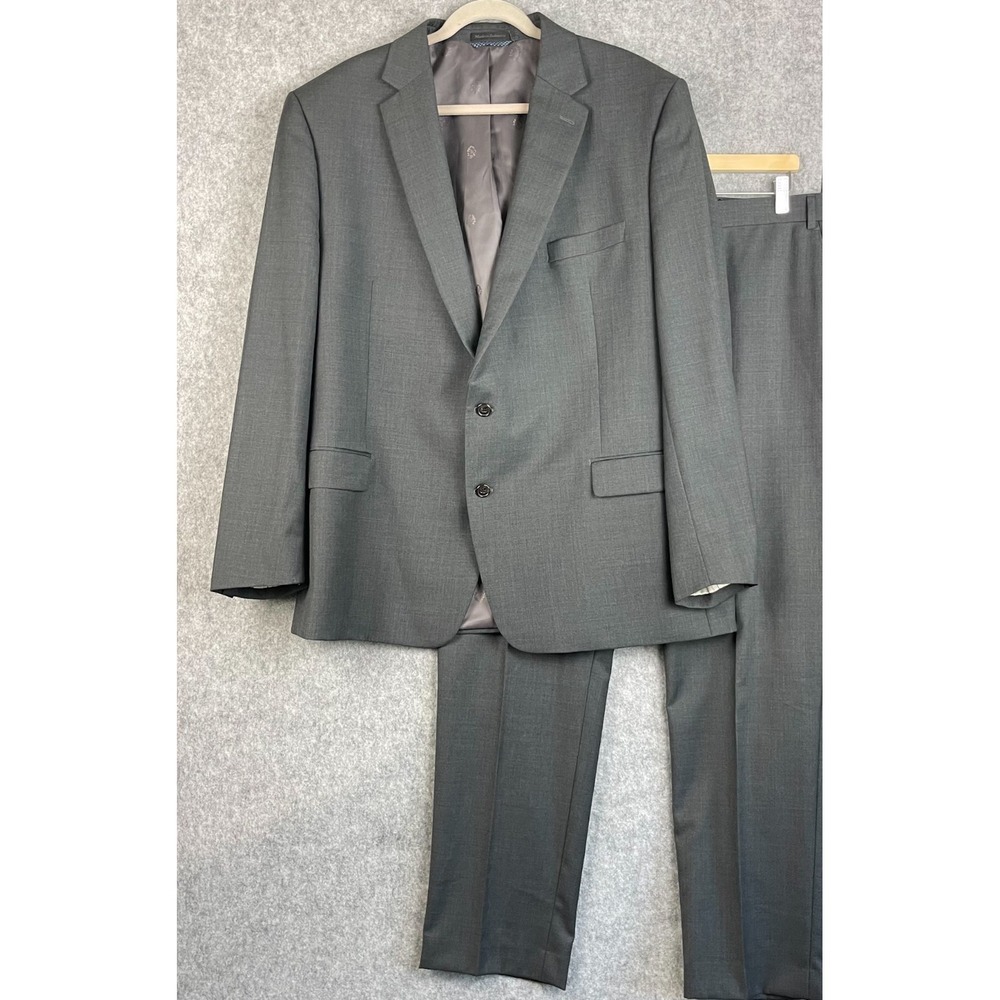 Lauren Ralph Lauren 2 Piece Suit Wool Blend Gray Mens 50L 42x32 Natural Stretch